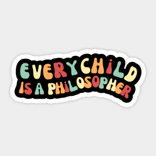 Every Child is a Philosopher groovy font Sticker